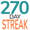 270 day streak achievement badge