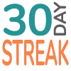 30 day streak achievement badge