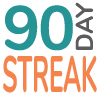 90 day streak achievement badge